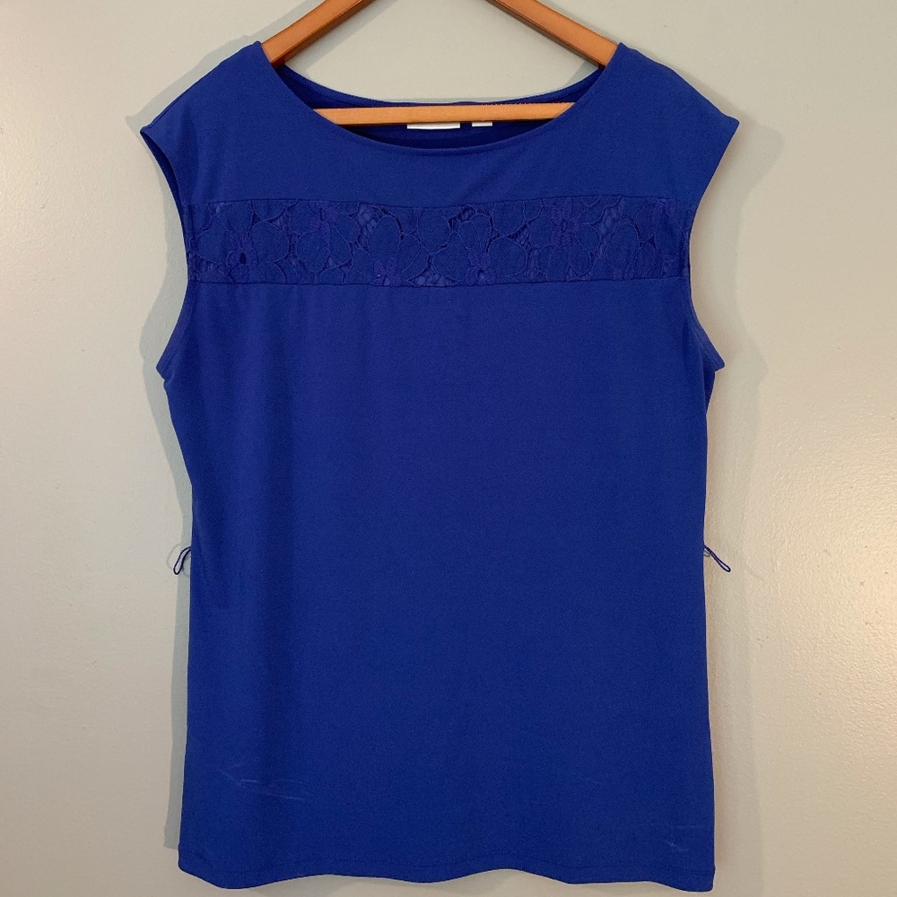 Sleveless Top with Lace Detail